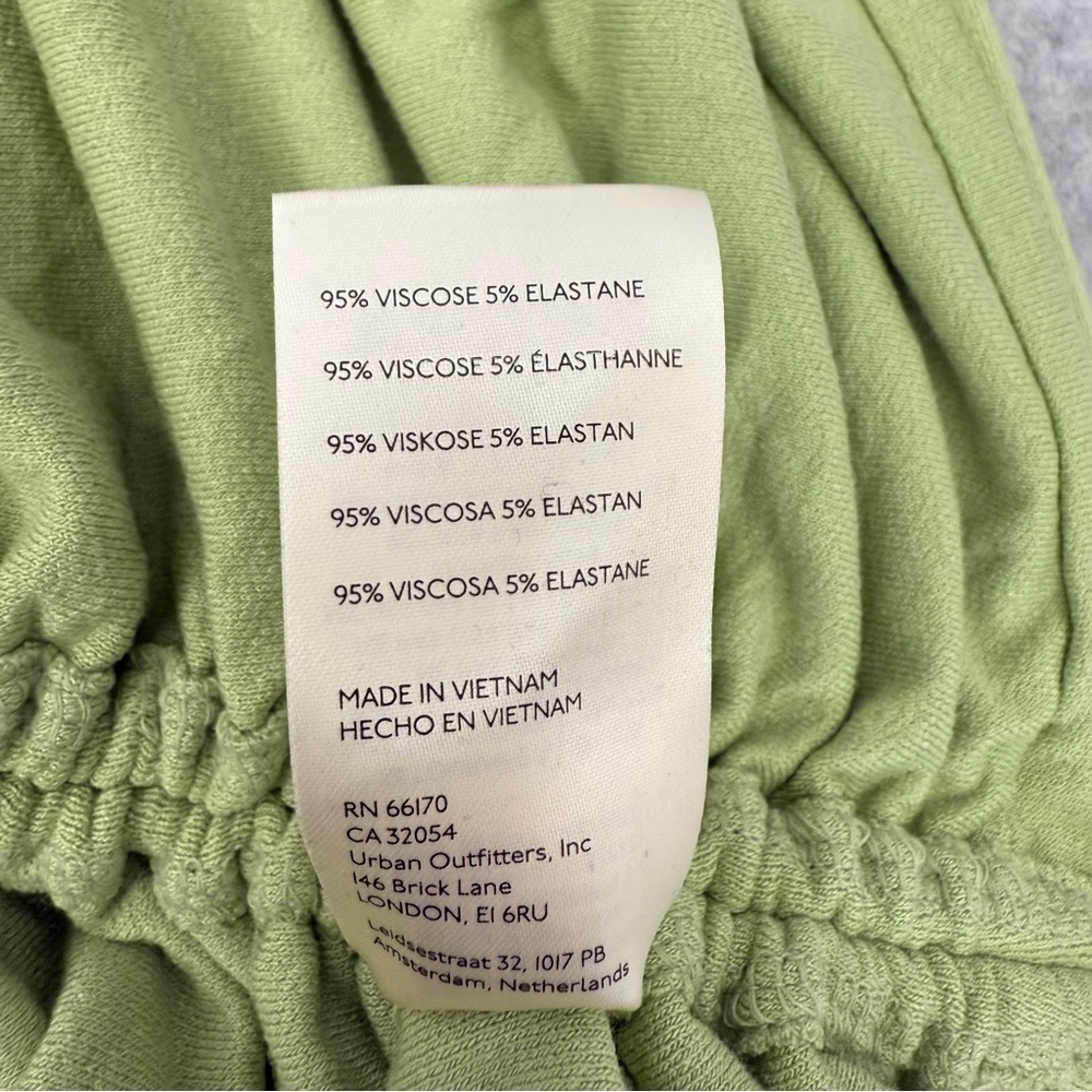 FREE PEOPLE Clara Ruched Long Sleeve Shirt & Skirt Set in La Pera Large NWT - Picture 11 of 16